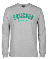 Adults Varsity Long Sleeve Tee Grey 