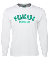 Adults Varsity Long Sleeve Tee White 