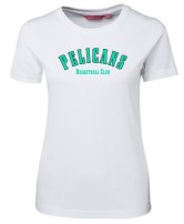 Ladies Varsity Short Sleeve Tee White 